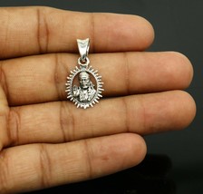 925 Sterling silver Indian idol Sai Baba unisex pendant tribal jewelry ssp518 - £23.26 GBP