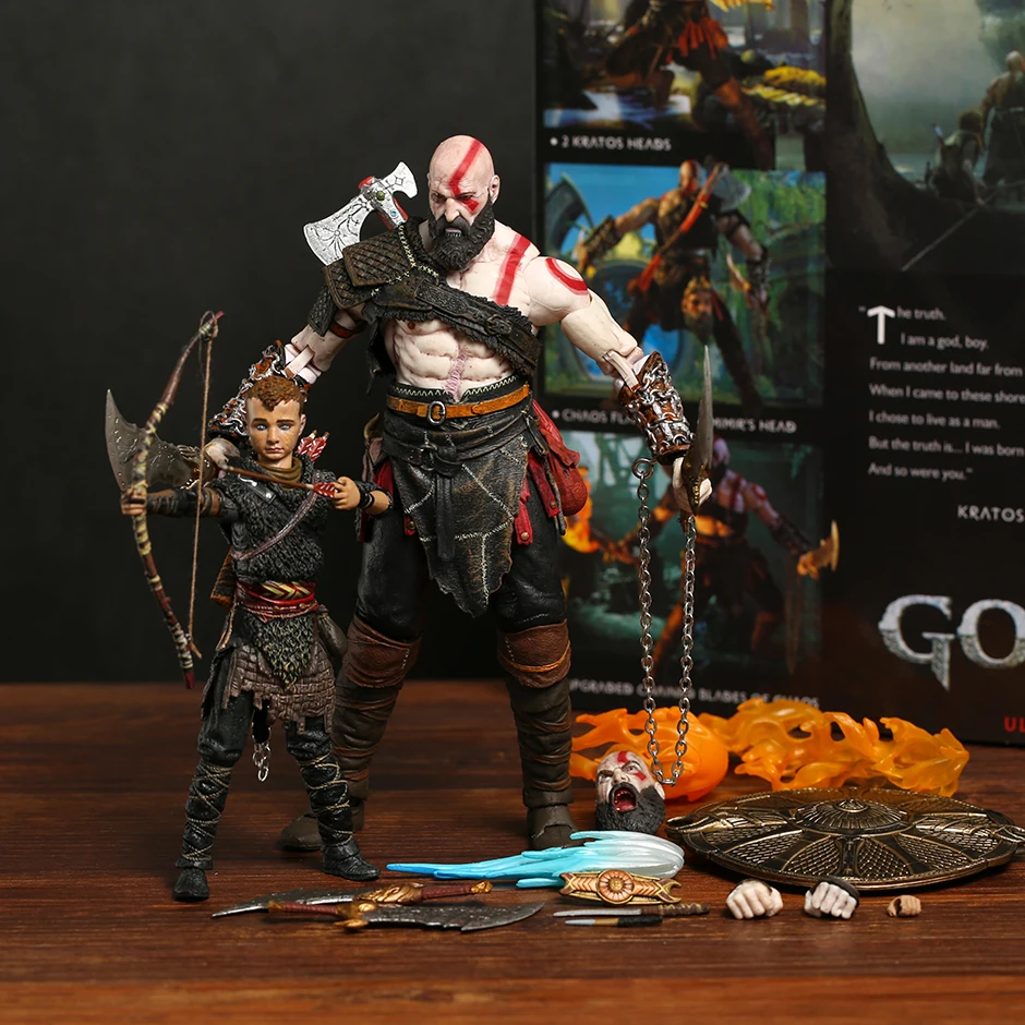 Neca God of War Ultimate Kratos &amp; Atreus Action Figure Figurine Collection Model - £60.28 GBP+