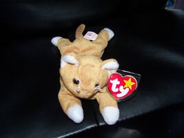 NIP the GOLD CAT TY BEANIE BABY RARE  NEW LAST ONE - $45.90