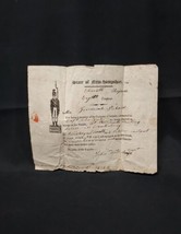 RARE 1814 COLONIAL MILITIA New Hampshire 11th Reg. Canterbury SIGNED Joh... - $140.03