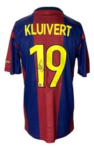 Patrick Kluivert Signed Barcelona FC Nike Soccer Jersey BAS - £255.11 GBP
