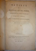 Satires de Juvenal et de Perse - $99.00