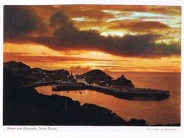 United Kingdom Postcard England Devon Sunset Over Ilfracombe North Devon - £2.33 GBP