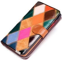 WESTAL Women&#39;s Leather Wallets for Cards Colorful Wristlets Purses for Documents - £28.37 GBP