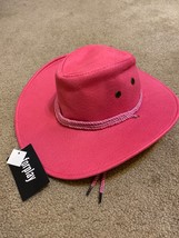 Faux Suede Cowboy Hat Chin Strap Rope Western Cowgirl Costume Pink NWT 990600 - £14.93 GBP