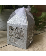 100pcs Snowflake Laser Cut Wedding gift Box,Candy Box Chocolate Box with... - $883.13 MXN