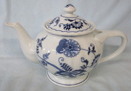 Blue Danube Blue Onion Style Mini 4 1/4&quot; Teapot 3 Cups - £51.95 GBP
