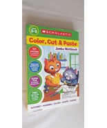 Color Cut &amp; Paste Jumbo Workbook Paperback Childrens Teaching Book By Sc... - $12.89 CAD