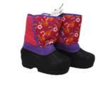 Chatties Toddler Girls Snow Boots - New- Pink w/ Purple Peace Symbols Si... - $8.99