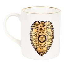 Lafayette Police Association Coffee Mug Louisiana Badge LEO 905 Law Enfo... - $12.73