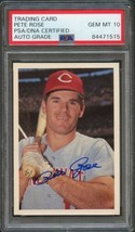 1985 Topps Renata Galasso #105 Pete Rose Signed Card Auto 10 Reds - £62.72 GBP