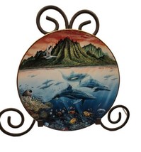 Hawaiian Muses Plate by Robert Lyn Nelson - The Danbury Mint Underwater Paradise - £13.86 GBP