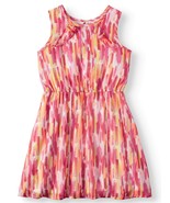 Wonder Nation Girls Lurex Chiffon Print Dress Size X-Large (14-16)  Cora... - $275.59 MXN