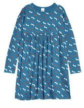 NWT OPEN EDIT Kids&#39; Bold Long Sleeve Dress In Teal Lacquer Waves Size 5 - $19.79