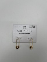 Sugarfix by BaubleBar Pin Drop Earrings Safety Pin Punk Gold Tone - $9.80