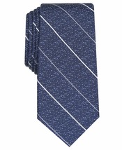 Alfani Men&#39;s Calusa Silk Blend Business Neck Tie Blue One Size B4HP - £7.00 GBP