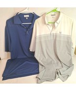 Peter Millar Summer Comfort Striped Polo Golf Shirt Lot of 2 Men&#39;s Size ... - $46.71