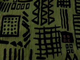 African Print Fabric 50&#39;&#39; wide 3 yards + 14&quot; Plisse accordian pleat fabric - £20.98 GBP