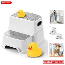 Toddler Step Stool with 2 Steps - Non-Slip &amp; Portable for Potty Training - $49.45