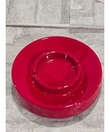 Royal Haegar Vintage Large Red Art Pottery Ashtray Mid century Modern 6.5&quot; - $42.99