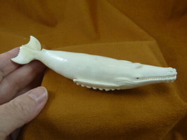 Whale-w42 Humpback Whale shed ANTLER figurine Bali detailed carving love... - £89.91 GBP