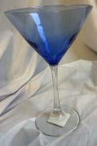 12 Cobalt Blue Blown Glass Martini Greenbrier International 12 oz. - £65.18 GBP