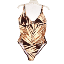 SPEEDO One Piece Swimsuit Women&#39;s Size 18 Swim Suit Brown &amp; Beige Tropic... - $20.31