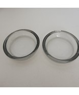 2 Vintage MCM Glass Ashtrays 3.75&quot; Round  Ash Tray  Mid Century Modern C... - $7.91