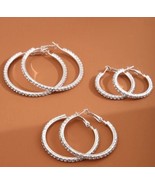 diamond hoop earrings - £19.46 GBP