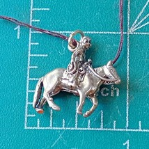 VINTAGE STERLING SILVER COWBOY WITH LARIAT RIGHT HAND ON HORSEBACK - £11.09 GBP