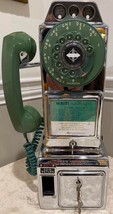 Gray Station Chrome Pay Telephone 1940&#39;s Fully Restored Rare - £854.22 GBP