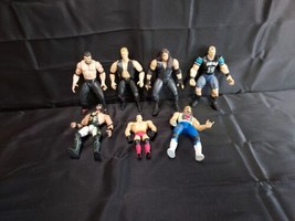 Lot Of 7 WWF WWE WCW 1990s Titan Jakks Pacific Action Figures Wrestling - $18.69