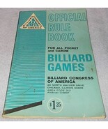 Vintage Billiard Games Official Rule Book 1965 Pool Carom Pocket Games - $189.11 MXN