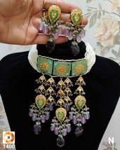 Kundan Top Quality Bollywood Ethnic Designer Sparkling Fashion Bridal Se... - $133.58