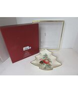 Lenox Williamsburg Collection Boxwood &amp; Pine Tree Candy Dish 7.5&quot; Boxed - $146.16 MXN