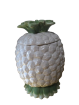 Certified International Ceramic Pineapple Cookie Jar White Green 10&quot;T x 7&quot;W - $24.75