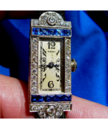 Art Deco Raymond Yard Antique Diamond Sapphire Platinum Gatby Flapper er... - $1,977,188.86 MXN