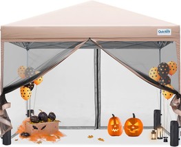 Quictent 10X10 Easy Pop Up Canopy Tent Screened With Mosquito Netting In... - £163.77 GBP