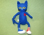 13&quot; PETE THE CAT PLUSH MERRYMAKERS DOLL 2010 BLUE WITH RED HEART STUFFED... - £17.79 GBP