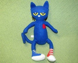 13&quot; Pete The Cat Plush Merrymakers Doll 2010 Blue With Red Heart Stuffed Animal - $22.50