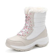 Snow Boots Women Winter High-top Thickening Warm Cotton Shoes Waterproof Non-sli - £38.91 GBP