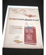 Vintage Pall Mall Famous Cigarettes Color Advertisement - Pall Mall Colo... - $12.99