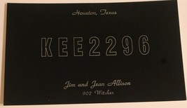 Vintage CB Ham radio Card KEE 2296 Houston Texas Amateur  - £3.86 GBP