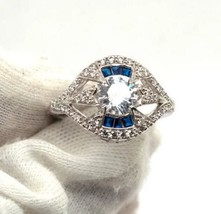 Antique Victorian Vintage Ring, Filigree Art deco Ring, Antique Diamond ... - £103.02 GBP