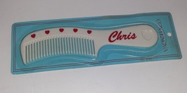 Vintage Personalized Comb 80s Hearts CHRIS Detangling Comb NEW Contenova... - £5.42 GBP