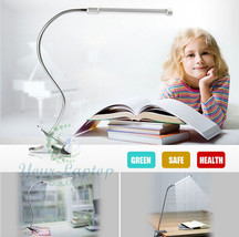 US Flexible USB Clip-on Table Lamp LED Clamp Reading/Study/Bed/Laptop/Desk Light - £27.53 GBP