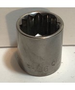 Vintage Craftsman 3/8&quot; Drive 11/16&quot; 12 Point Shallow Socket SAE G1 44336... - $9.82 CAD