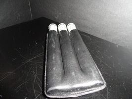 Cigar Classics Tripple Silver Cigar Tube Holder in Black Leather image 7