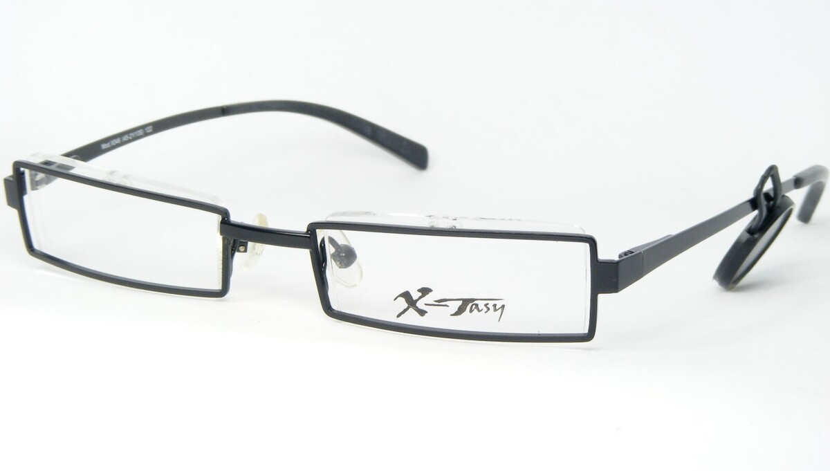 X-TASY Di RK DESIGN Mod. X046 122 Occhiali Neri Montatura 45-21-135mm - $71.08