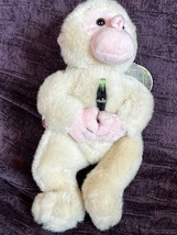 Small Cream Plush Coca-Cola Monkey Holding Bottle Stuffed Animal – 8.25 inches - £9.00 GBP